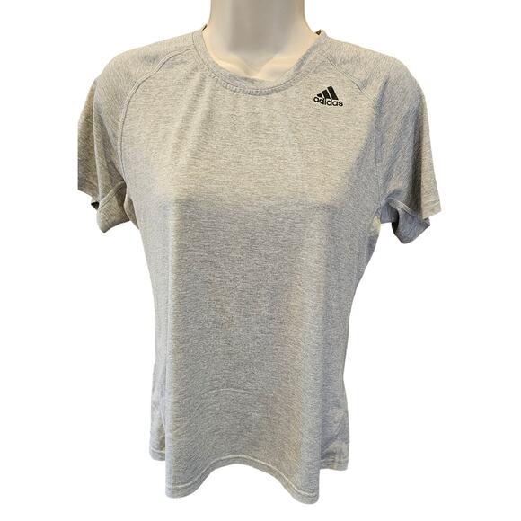 Adidas Prime 2.0 SS Tee T-Shirt Climalite Training Solid Gray M vented back EUC - Picture 1 of 7